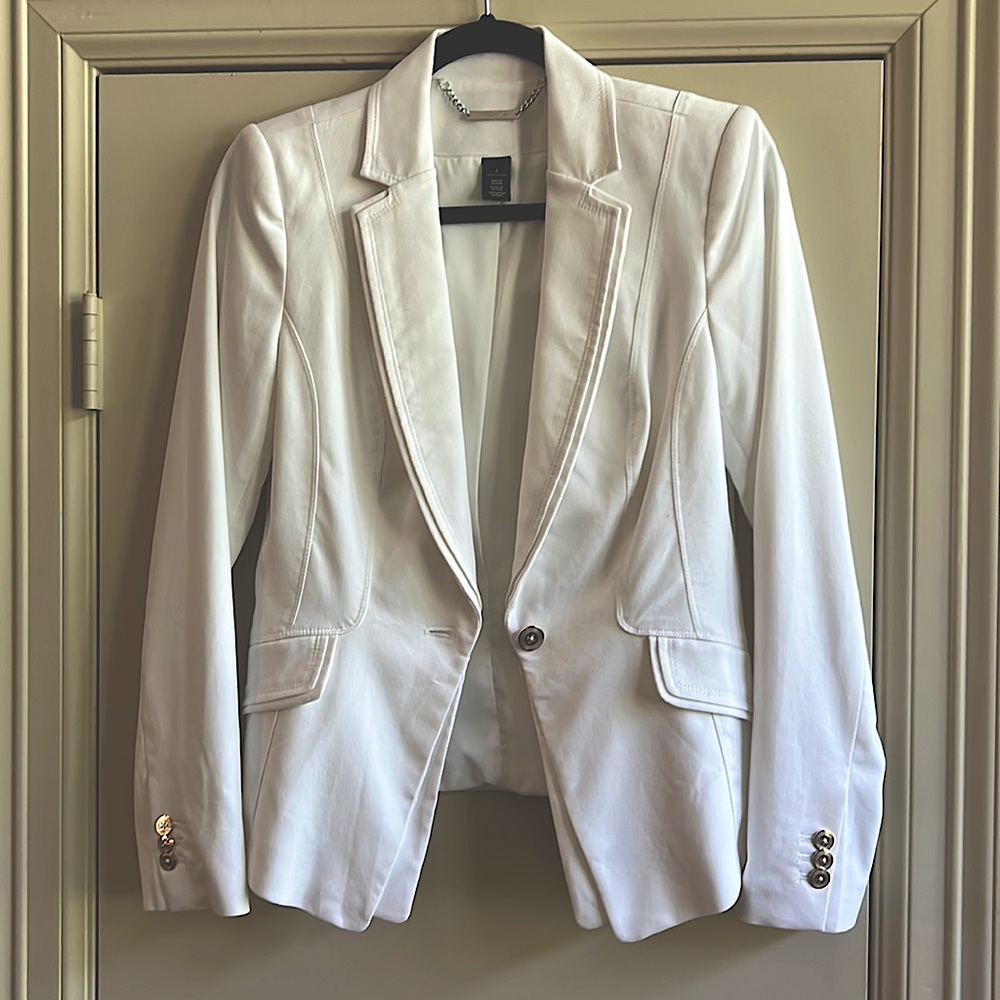 WHBM WHITE BLAZER SIZE 2